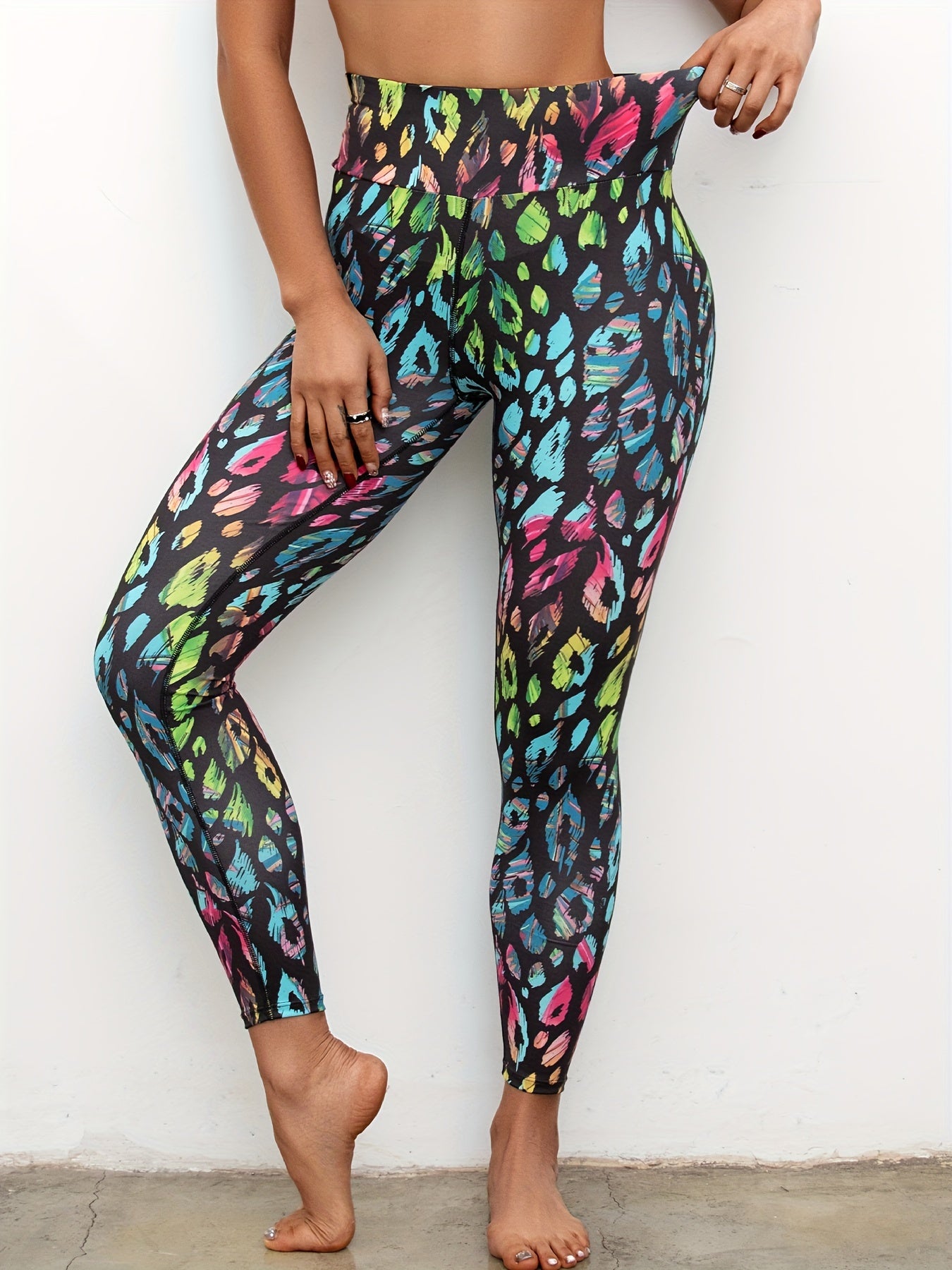 Leopard Print Yoga Pants High Stretch Fitness Leggings