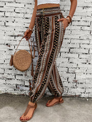  Boho Pants Women's Plus Geo Print High Waisted Harem Trousers
