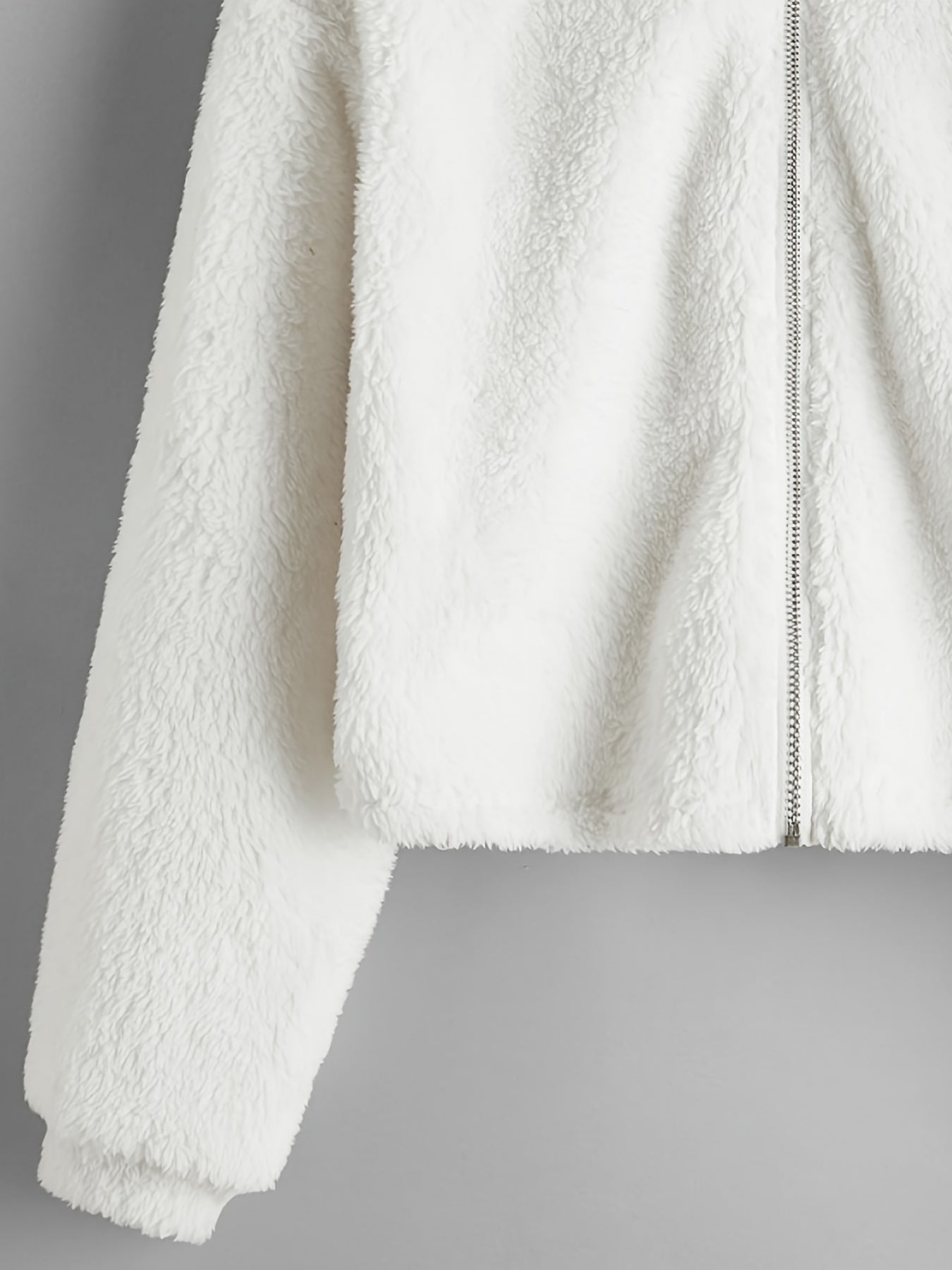 Plush Zip-Front Jacket for Fall & Winter