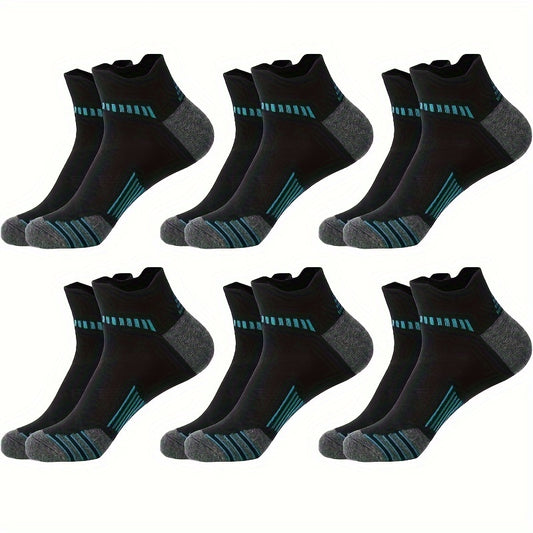 Men's Sports Socks Breathable Moisture Wicking 6 Pairs