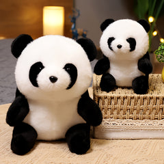 Soft Fluffy Sitting Panda Plush Toy & Stuffed Animal with Expressive Eyes