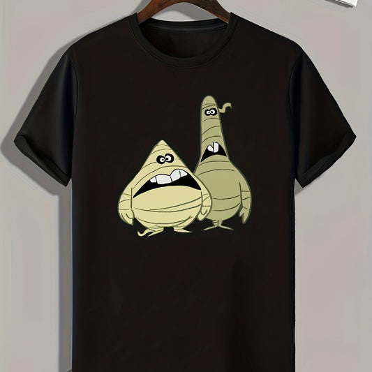 Funny Cartoon Mummy Print Men's Sports T-shirt