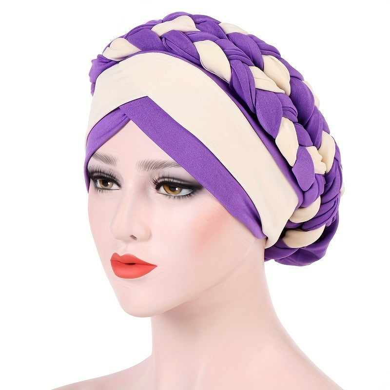 Double Layer Hijab Hat Elastic Head Wrap Lightweight Chemo Hat