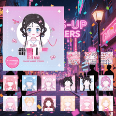 Interactive Doll Face Sticker Set Reusable Teenage Expression Perfect Birthday