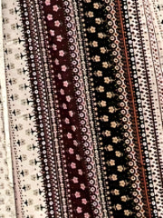  Colorblock Ditsy Print Wide Leg Pants