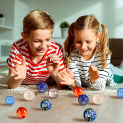 12pcs Solar System Planets Kids Bounce Balls - Party Favors & Classroom Prizes