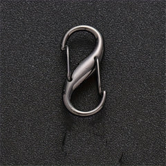 10pcs S Type Spring Fastener Key Chain Mini Buckle Keychain