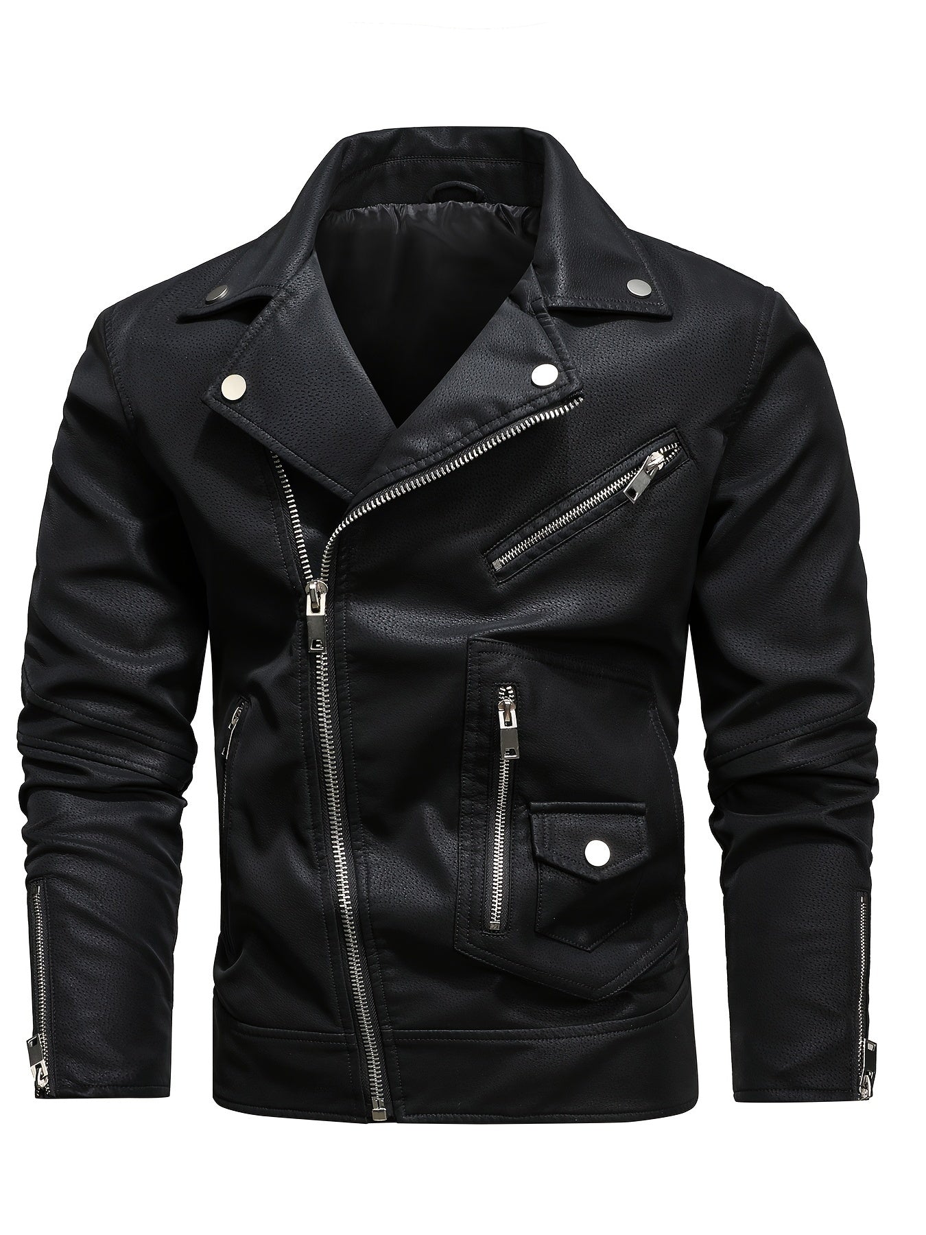 Men's Winter PU Leather Zipper Jacket