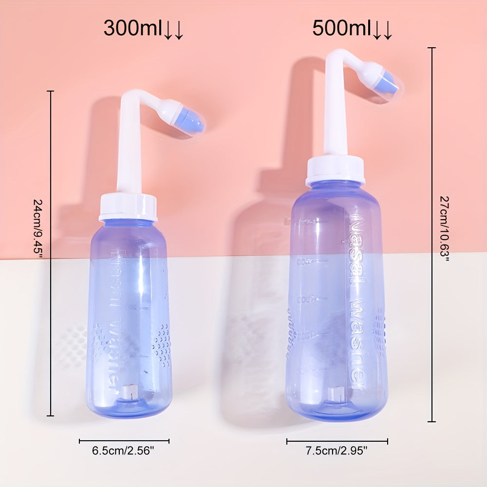 Nasal Wash Bottle 300-500ml Manual Valve for Sinus Relief Men and Women