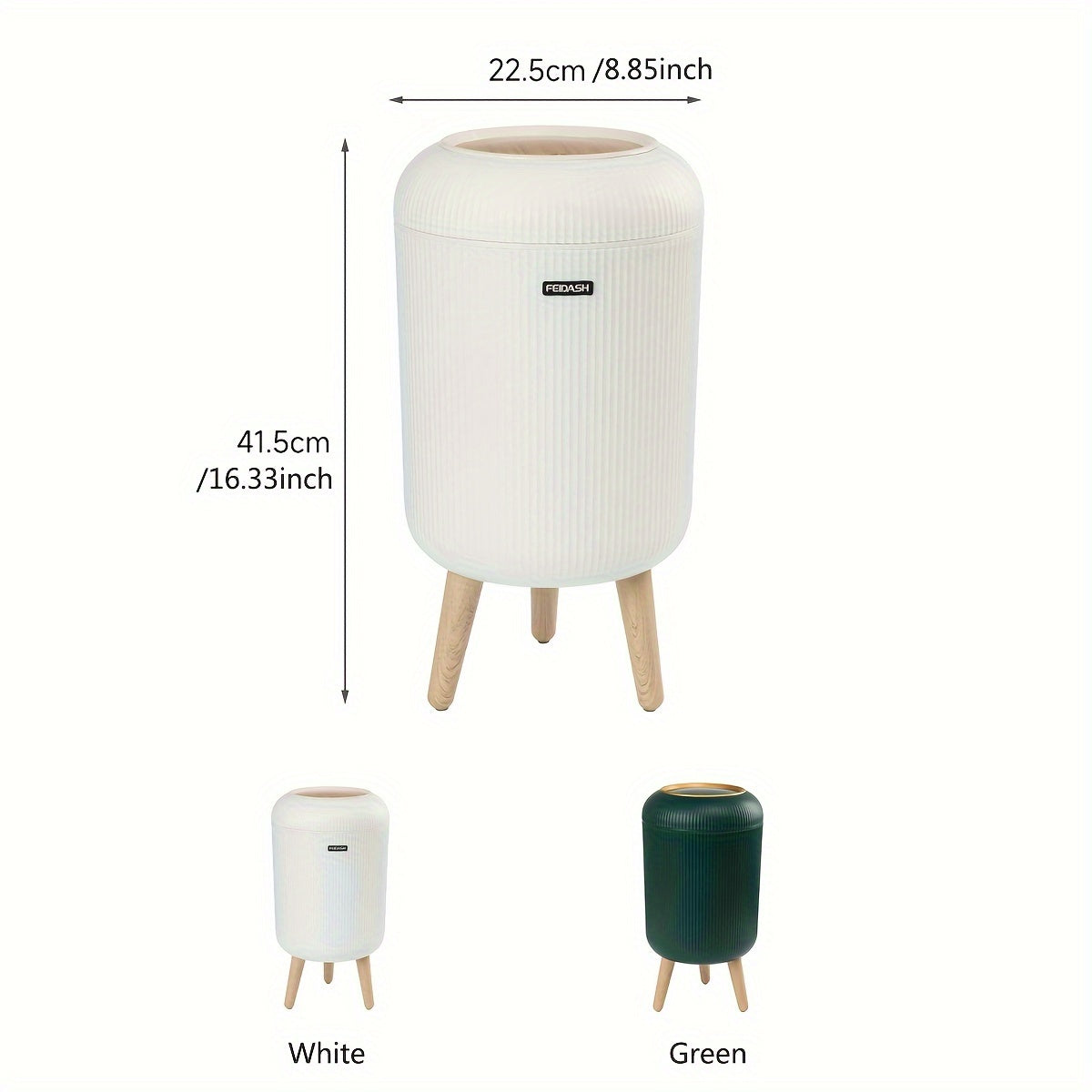 9.5L Odor-proof Trash Bin with Lid, Minimalist Design