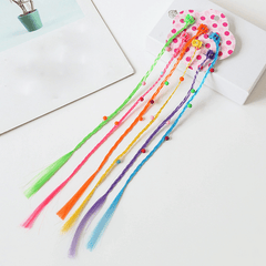 Girls Colorful Braided Wig Hair Extensions Hair Clips Hair Accessories