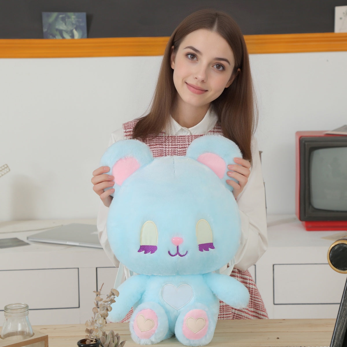 Soft Plush Bear Stuffed Animal Toy Cute Sleeping Bear