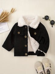 Baby Corduroy Trucker Jacket Toddler Fleece Lined Casual Coat