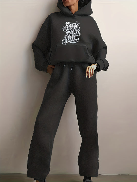  Women's Hoodie & Joggers Two Piece Set
