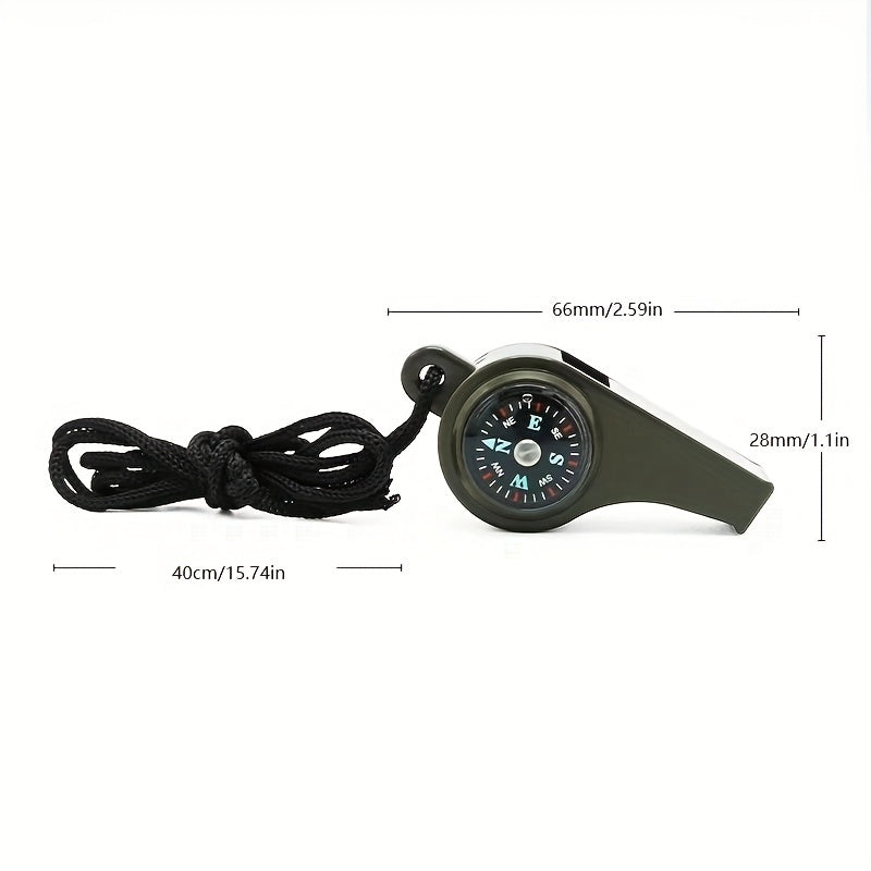 3-in-1 Survival Whistle Compass Thermometer
