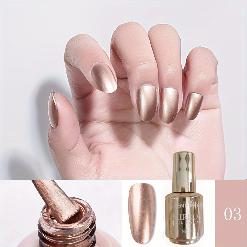 Mirror Gel Nail Polish 8ml - Quick Drying and Long Lasting Metal Nail Polish