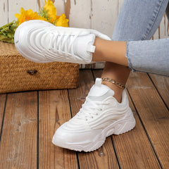 Chunky Sneakers Heighten Lightweight Woven Shoes Breathable Running Shoes