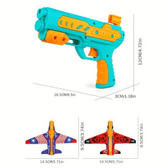 Ejection Aircraft Gun Foam Paper Glider Launcher Toy