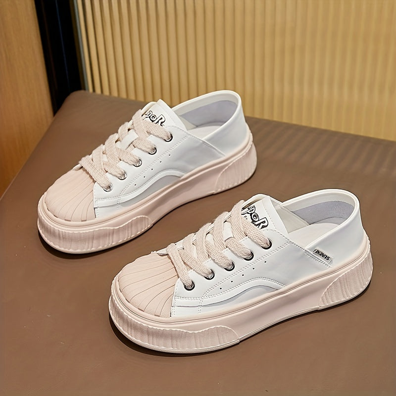 Women's Shell Head Flat Shoes Breathable Outdoor Sport Casual Board Shoes