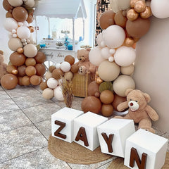 60 Coffee Brown Balloons Tan Dark Arch Bear Party Wedding Decor