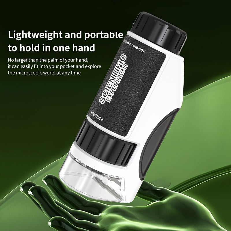 Mini Handheld Microscope Toy 50X 300X with LED Light