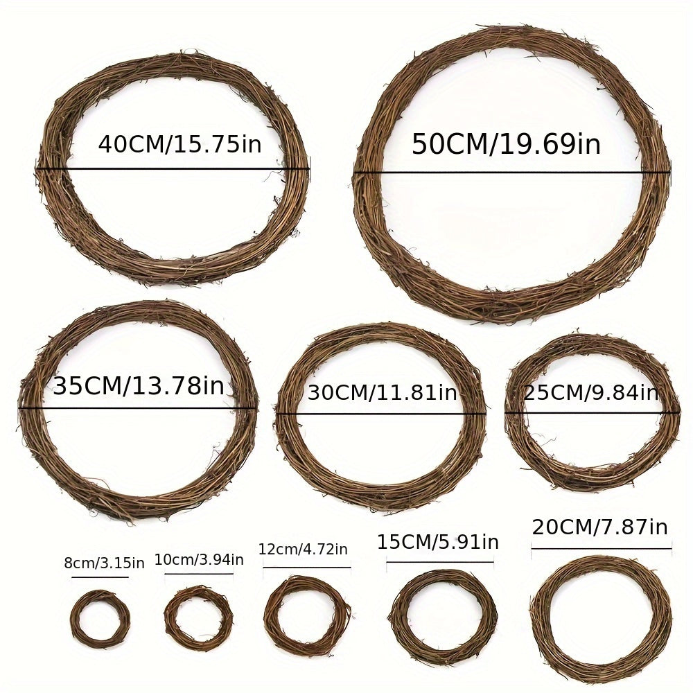 1pc Rattan Branch Wreath DIY Christmas Crafts Wedding Party Decor