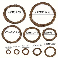 1pc Rattan Branch Wreath DIY Christmas Crafts Wedding Party Decor