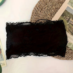 Lace Bandeau Bra Soft Stretch Strapless Lingerie