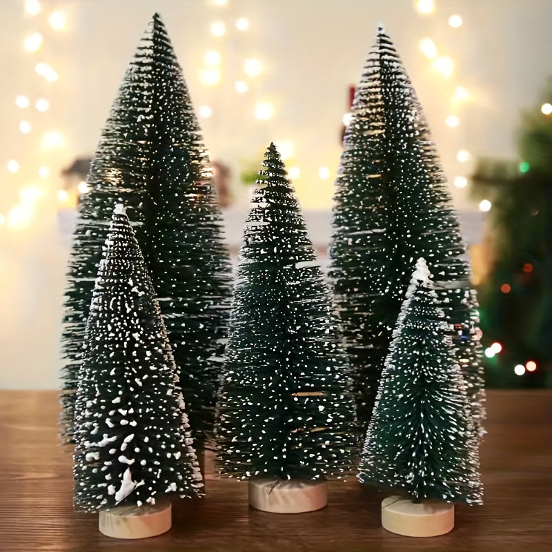 8in Pine Needle Christmas Tree Micro Bonsai Decorations