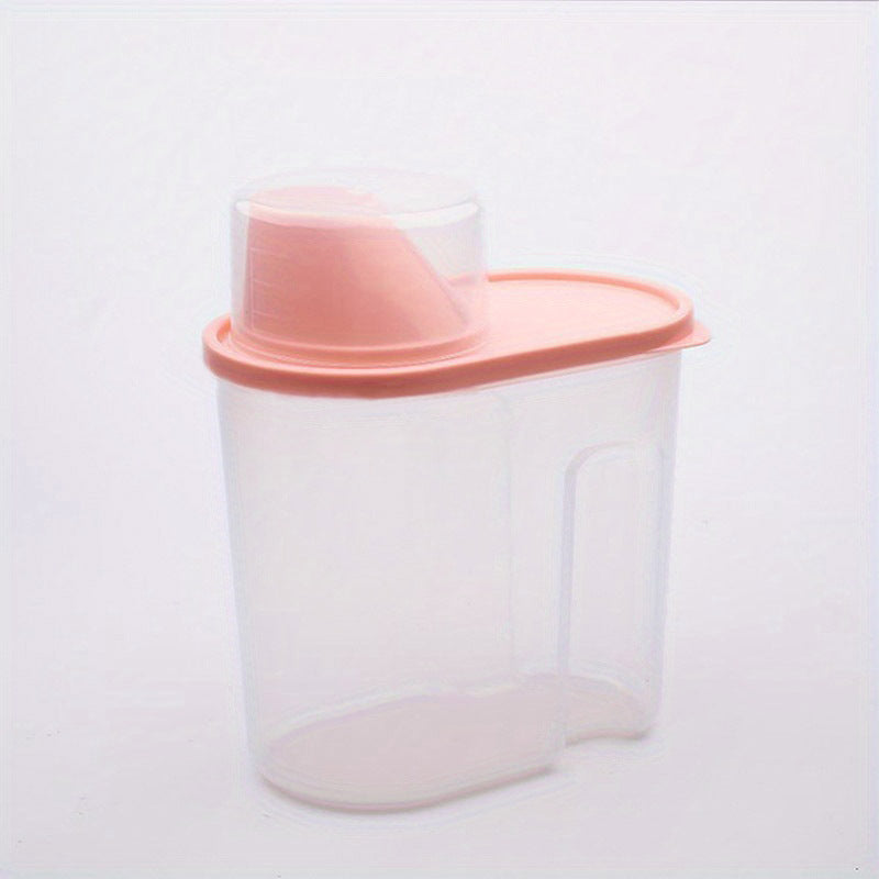 Portable Rice Bucket with Pour Spout Storage Container