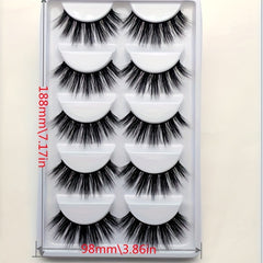 5 Pairs 3D Fluffy False Eyelashes Natural Volume Thick Makeup Lashes
