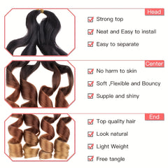 French Curl Braiding Hair 66cm Loose Wave For Box Braids