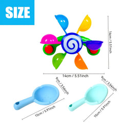 Colorful Bath Windmill Spinner Toy for Kids Over 18 Months