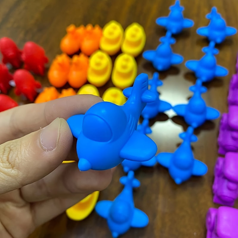 Rainbow Matching Game Animal Cognition Montessori Toy