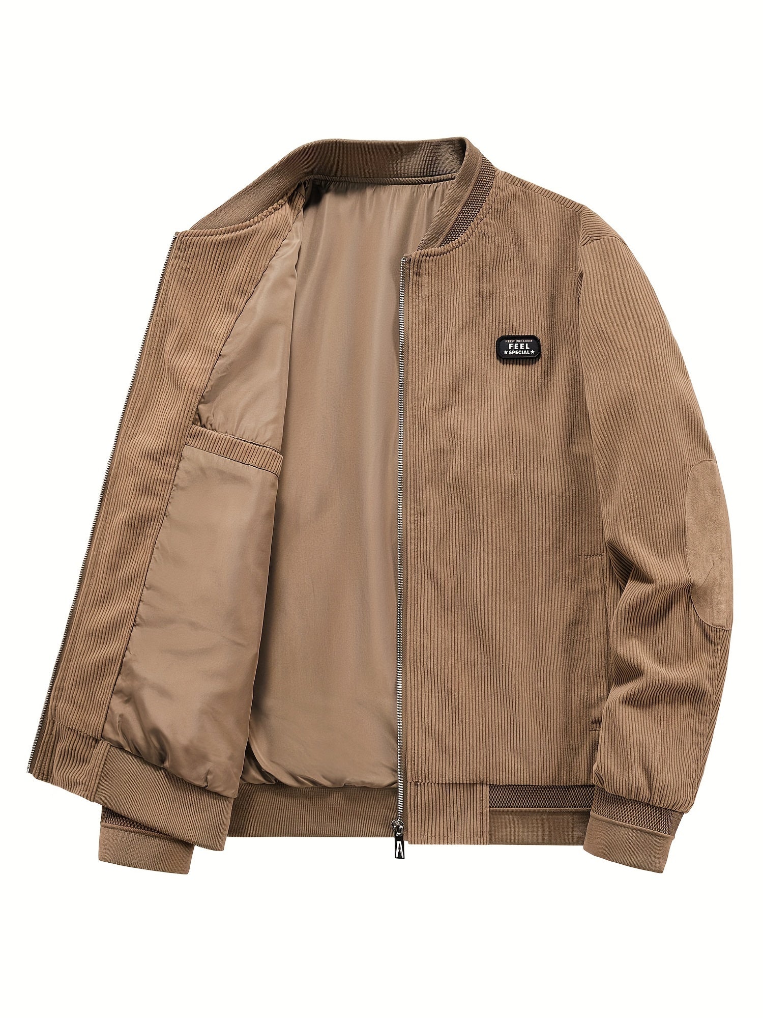 Men's Corduroy Varsity Jacket College Windbreaker