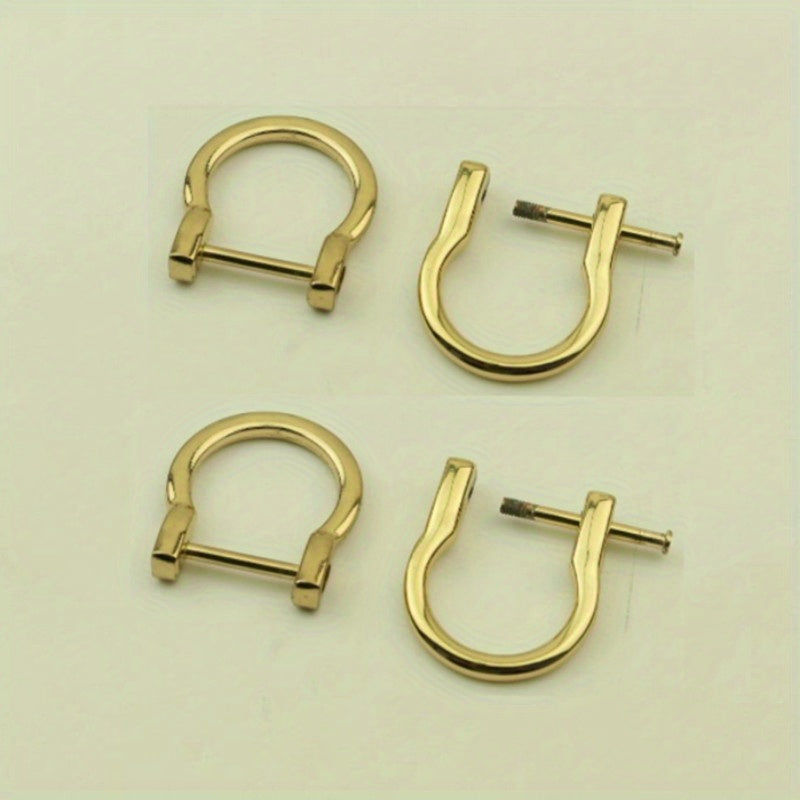 4 Metal D Ring Buckles for DIY Purse & Shoulder Bags