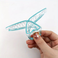 Heart Shape Cross Hair Claw Shark Claw Enamel Hair Clip