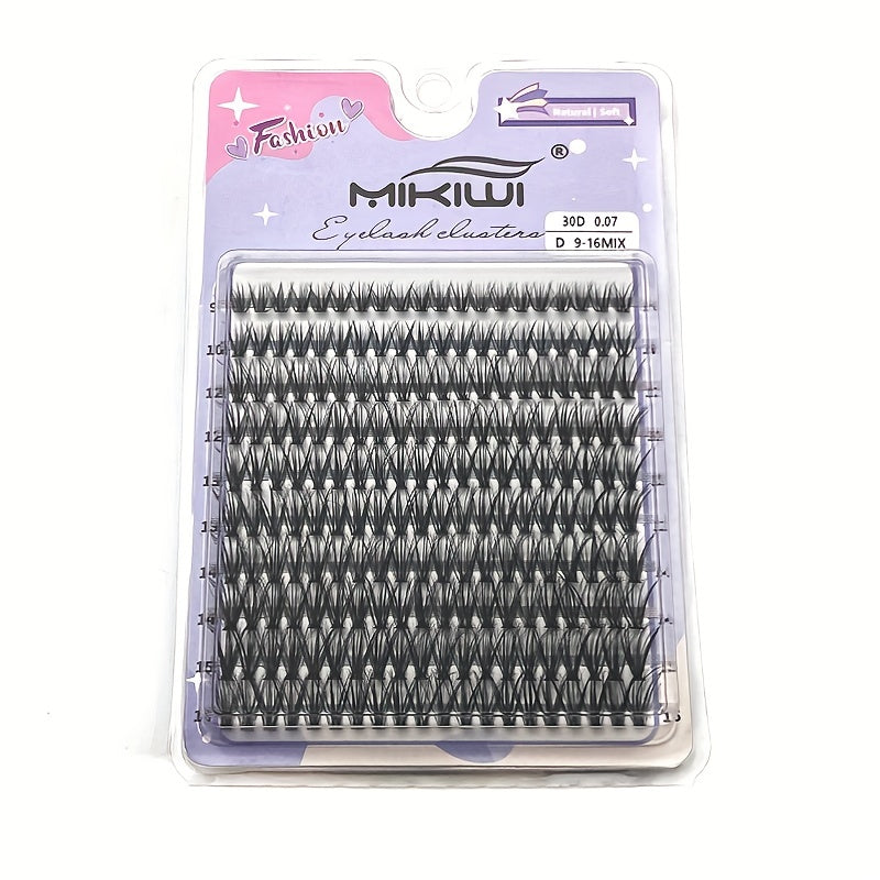 200 Clusters Lashes Mixed D Curling 9-16mm Soft DIY False Eyelashes