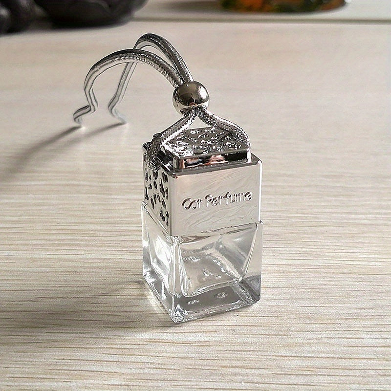 8ML Square Water Cube Car Aromatherapy Perfume Bottle Car Pendant Decoration