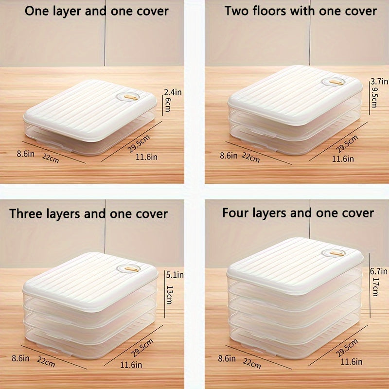 Refrigerator Storage Box for Fresh Dumplings, Wontons, Wraps
