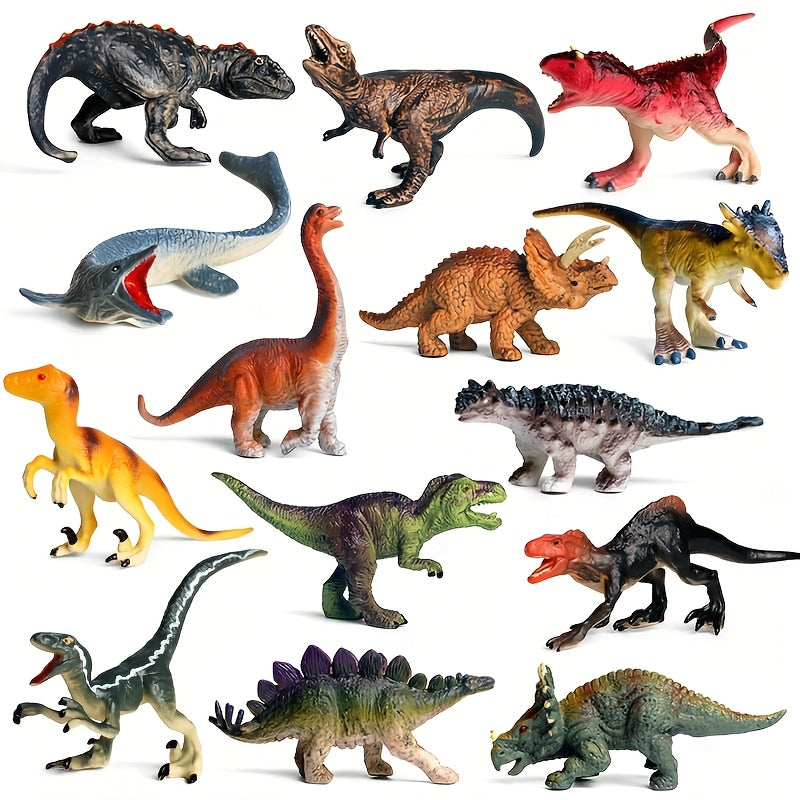 14pcs Dinosaur Action Fig. Set Mixed PVC Models for Enthusiasts