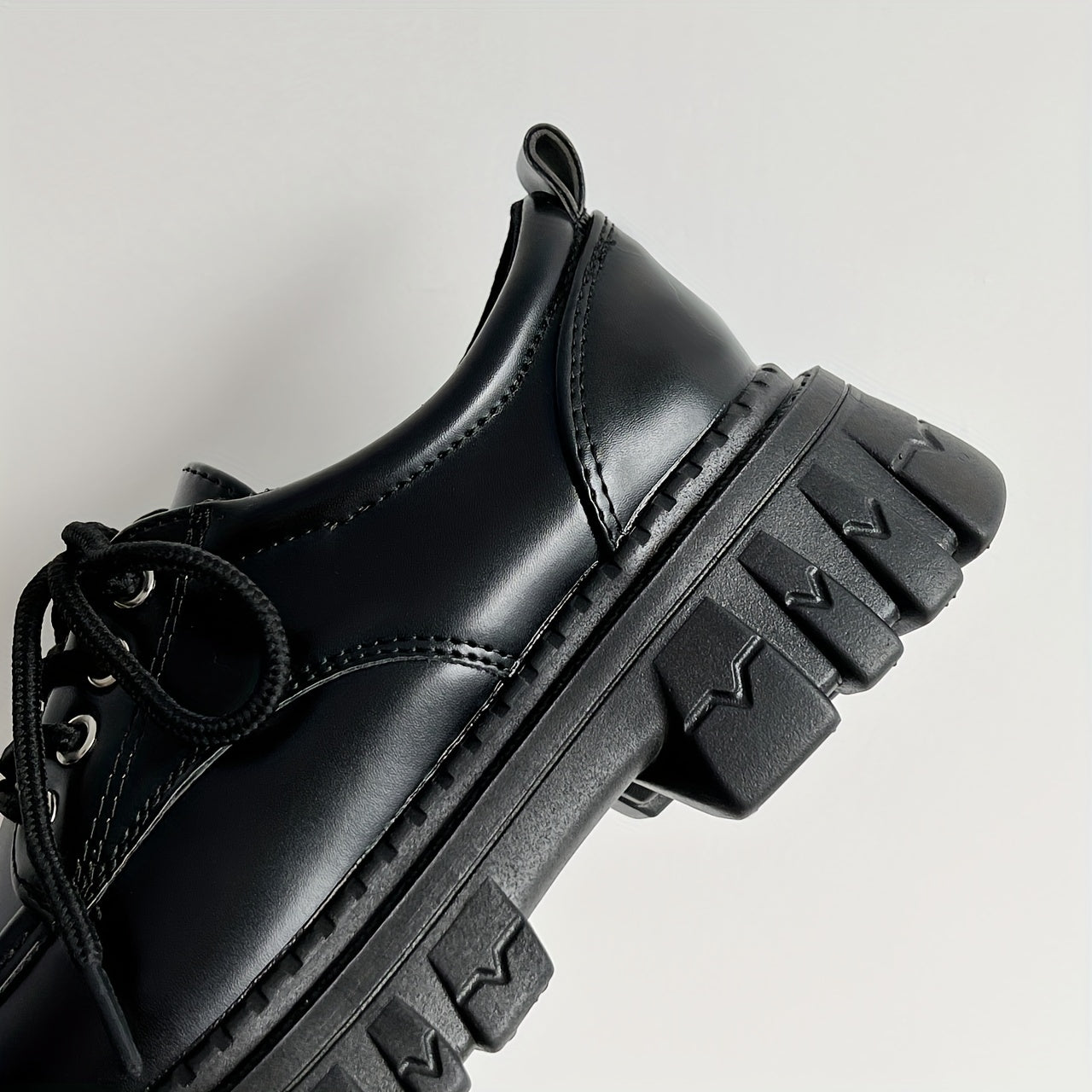 Women's Platform Oxfords Lace Up Chunky Heels Casual Shoes