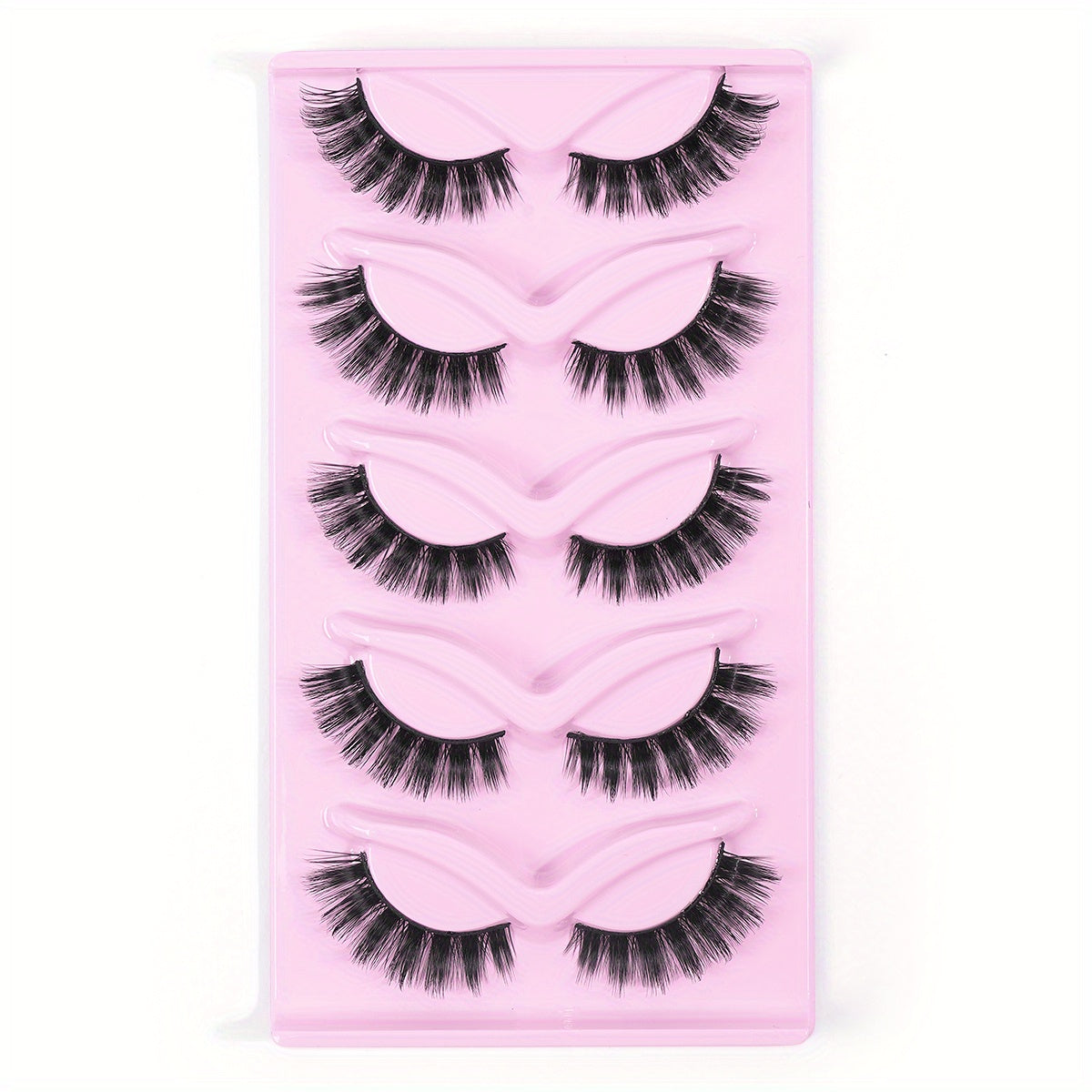 5 Pairs False Eyelashes Thick Fluffy Lashes Extension