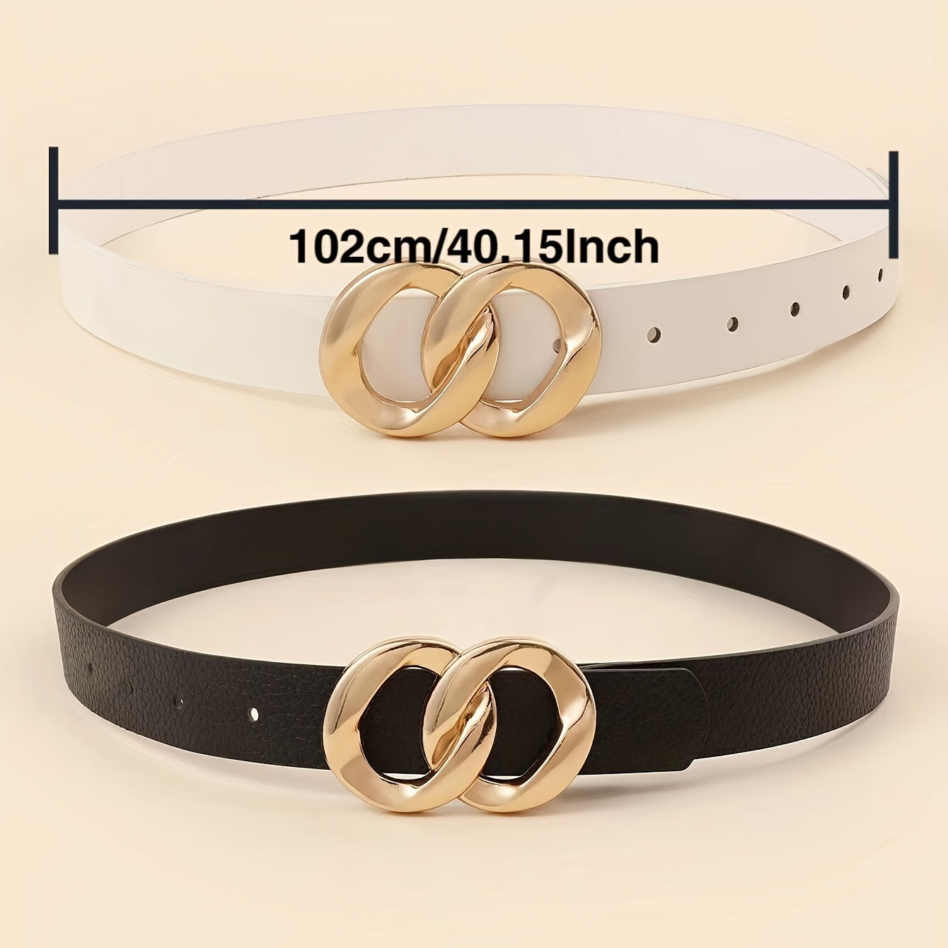 8 Shaped Buckle Belt Set - Women's Casual & Classic Belt for Dress and Pants