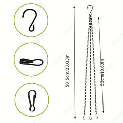 Outdoor Barbecue Flower Pot Chain Double Hook Iron Chain