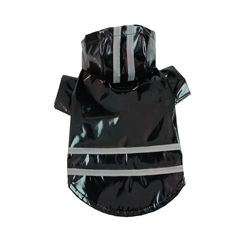 Pet PU Raincoat For Small Medium Dog Puppy Reflective Waterproof