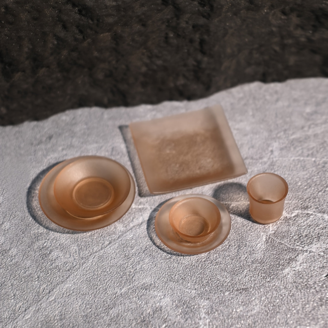 Dollhouse Tableware Display Set - Miniature House Accessories