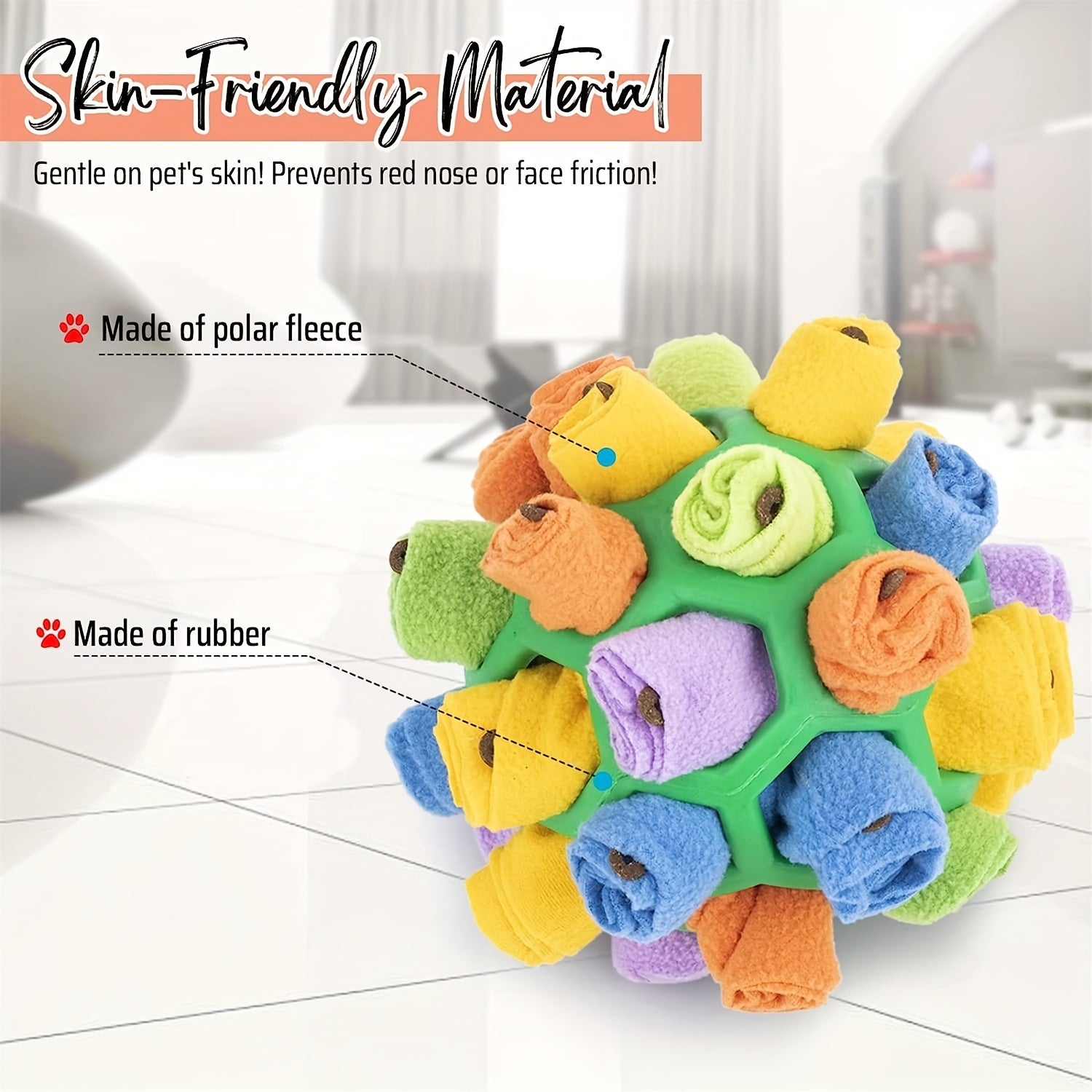 Interactive Pet Snuffle Ball Toy for Dogs Encourages Natural Foraging Skills