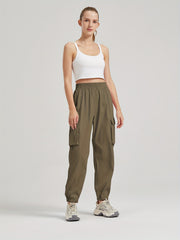 Casual Joggers Sweatpant Cargo Loose High Waisted Pants With Pockets