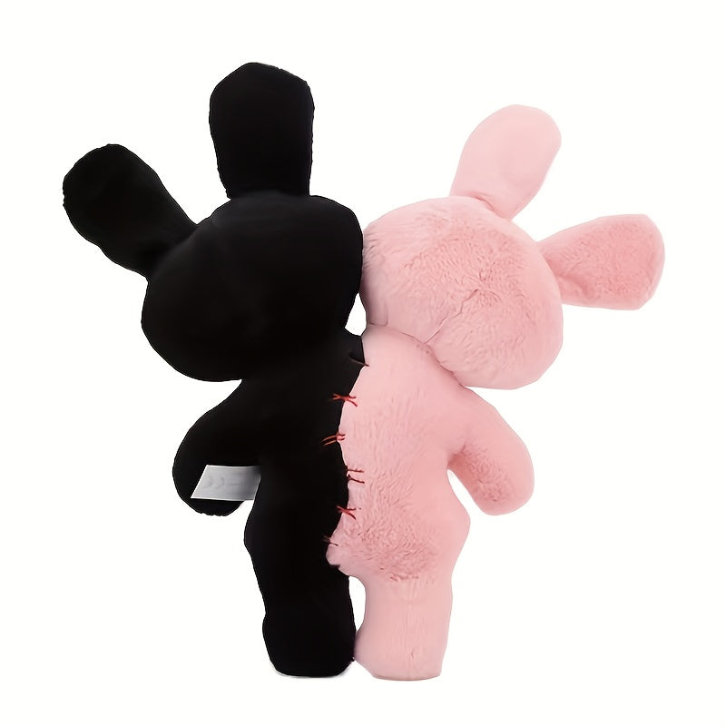 UNSNURNOCH 29 Gothic Rabbit Plush Toy with Red Eyes & Fur